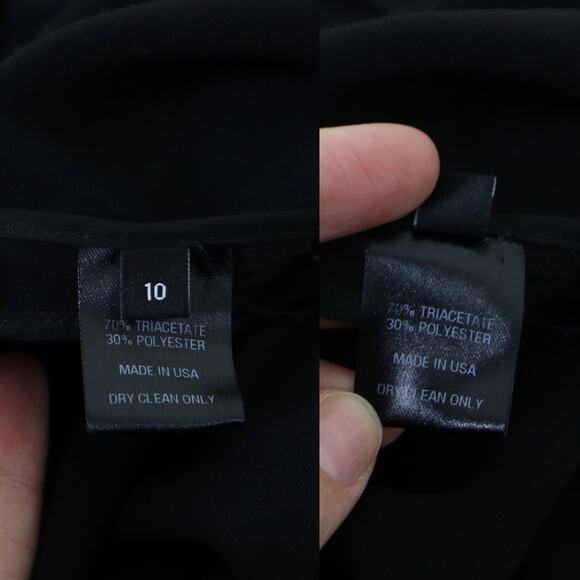 Brandon Maxwell Size 10 Crepe Cigarette Pants Side Zip Black High Rise - Picture 5 of 12